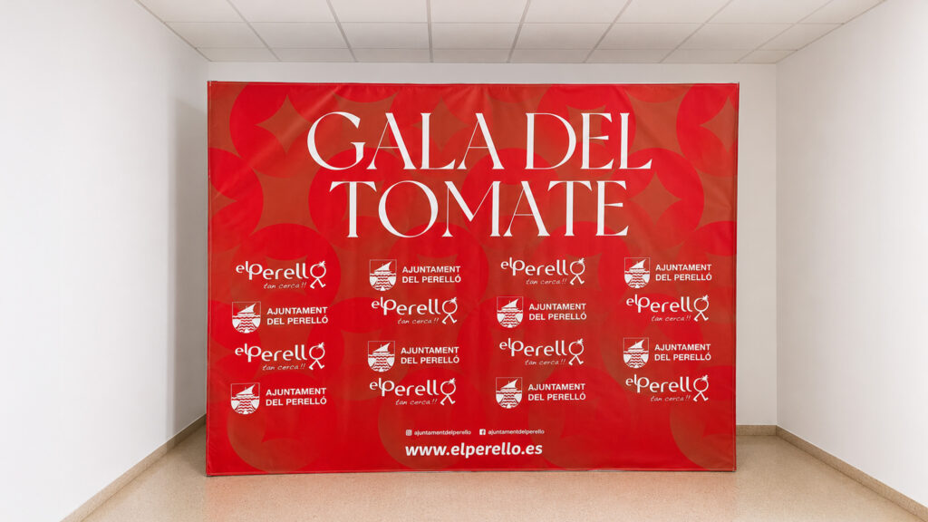 Photocall y rotulación para la Gala del Tomate