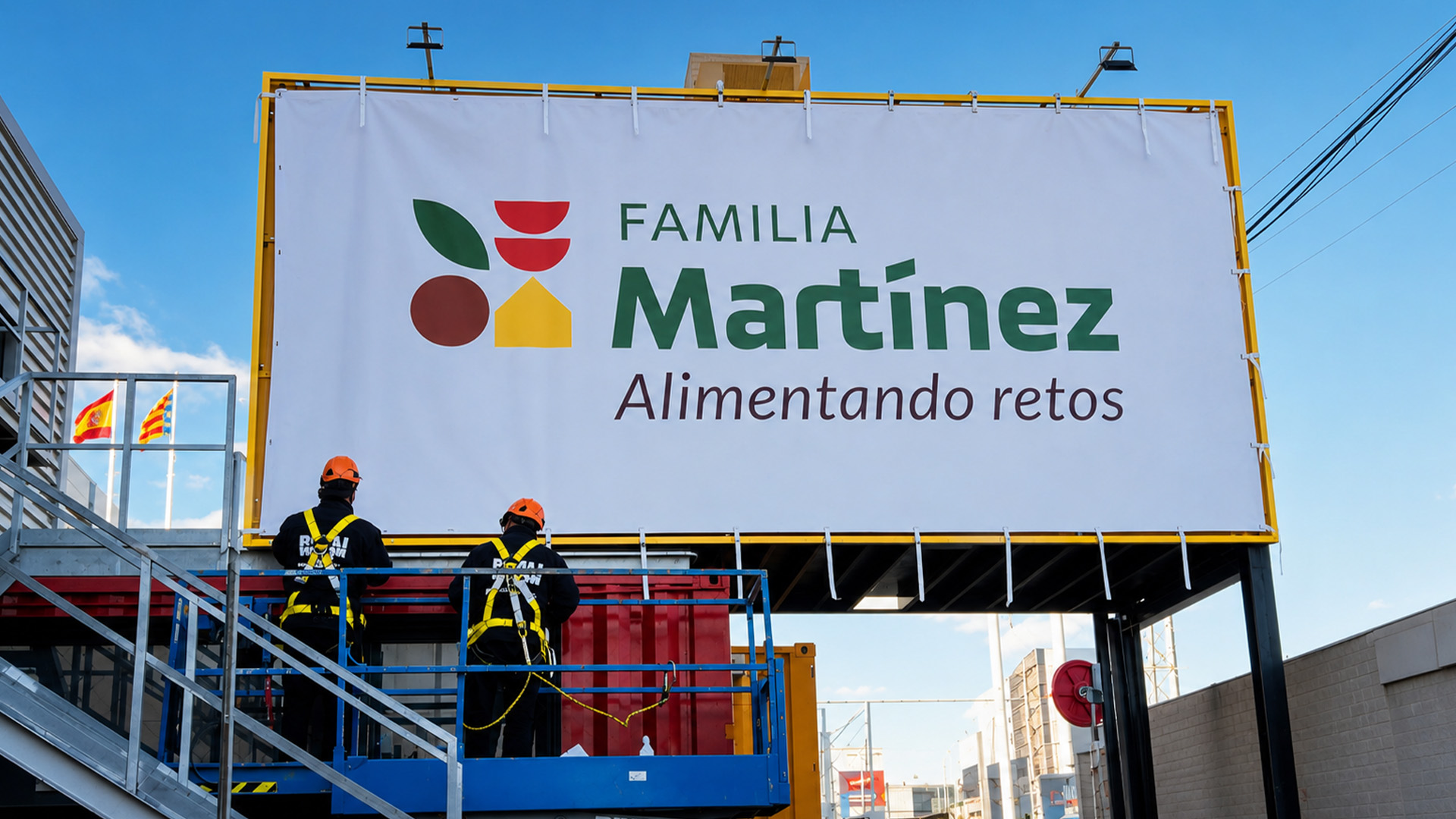 Banner impreso en gran formato para exterior en Valencia